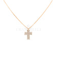 Girocollo Croce Pavè di Diamanti Oro Rosa-Girocolli-CRIVELLI-Gioielleria Granarelli