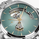 Jazzmaster Open Heart Automatico Turchese Fumè Acciaio 40mm