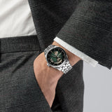 Jazzmaster Open Heart Verde Acciaio 42mm-Orologi-HAMILTON-Gioielleria Granarelli