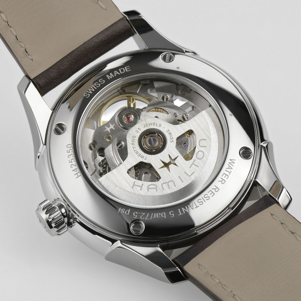 Jazzmaster Skeleton Automatico Pelle-Orologi-HAMILTON-Gioielleria Granarelli