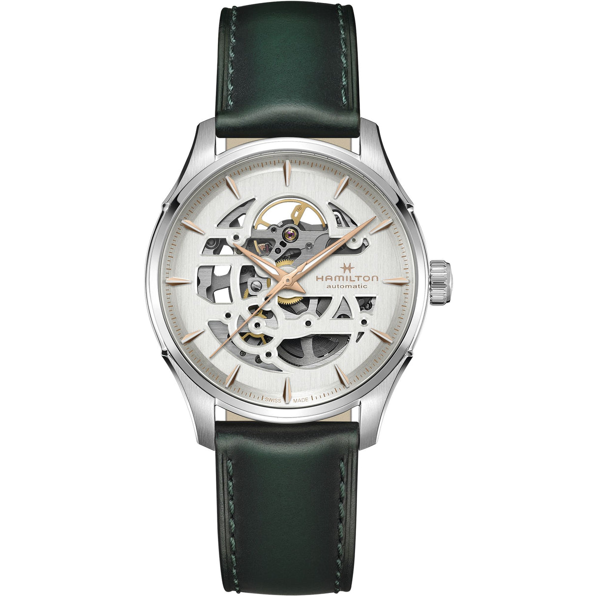 Jazzmaster Skeleton Automatico Pelle-Orologi-HAMILTON-Gioielleria Granarelli