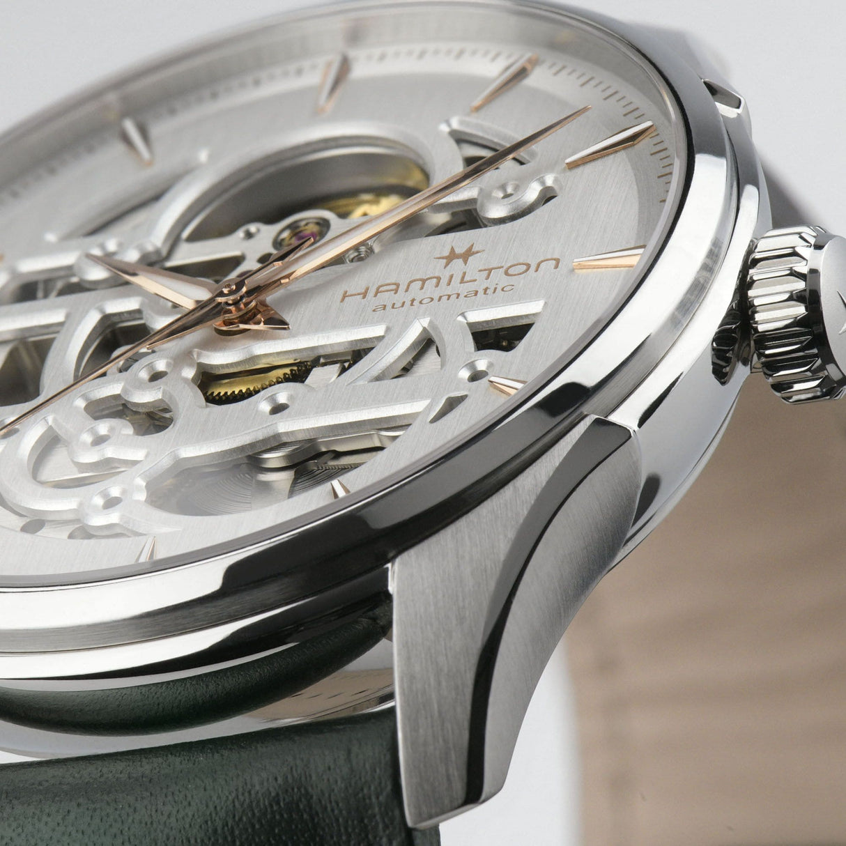Jazzmaster Skeleton Automatico Pelle-Orologi-HAMILTON-Gioielleria Granarelli