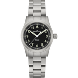 Khaki Field Quarzo Nero Acciaio 33mm-Orologi-HAMILTON-Gioielleria Granarelli