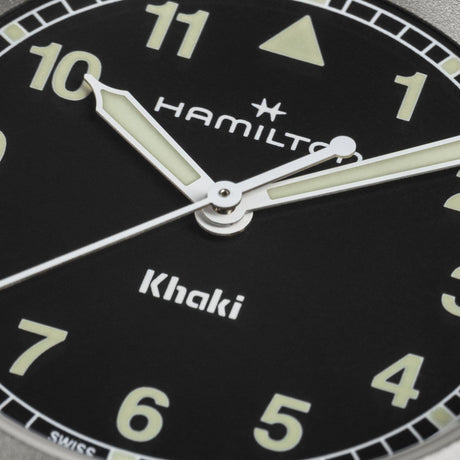 Khaki Field Quarzo Nero Acciaio 33mm-Orologi-HAMILTON-Gioielleria Granarelli