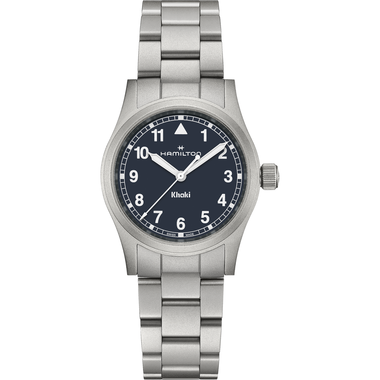 Khaki Field Quarzo Blu Acciaio 33mm-Orologi-HAMILTON-Gioielleria Granarelli