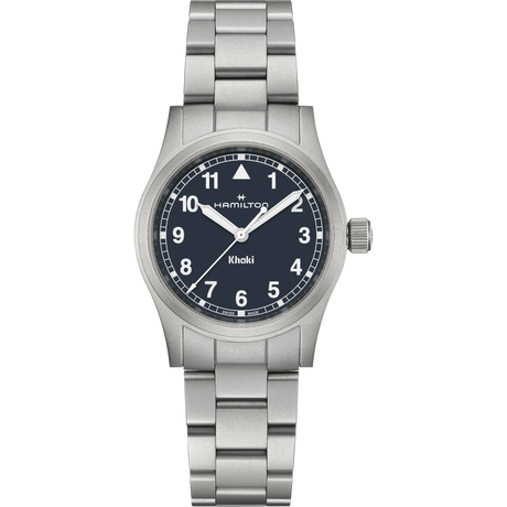 Khaki Field Quarzo Blu Acciaio 33mm-Orologi-HAMILTON-Gioielleria Granarelli