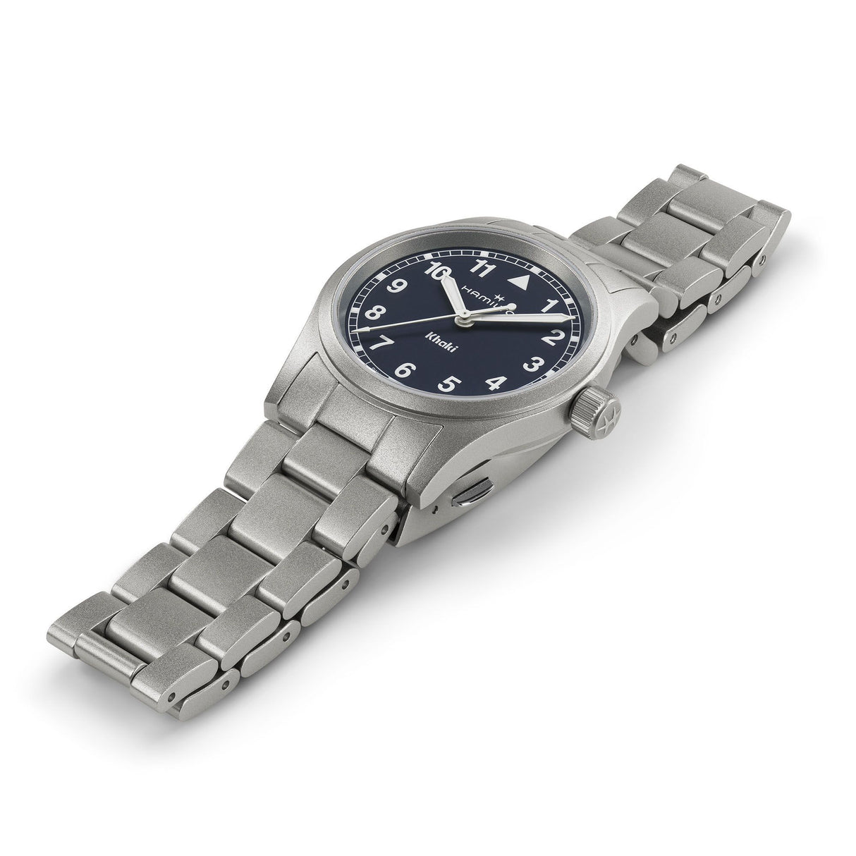 Khaki Field Quarzo Blu Acciaio 33mm-Orologi-HAMILTON-Gioielleria Granarelli