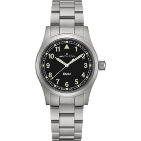 Khaki Field Quarzo Nero Acciaio 38mm-Orologi-HAMILTON-Gioielleria Granarelli