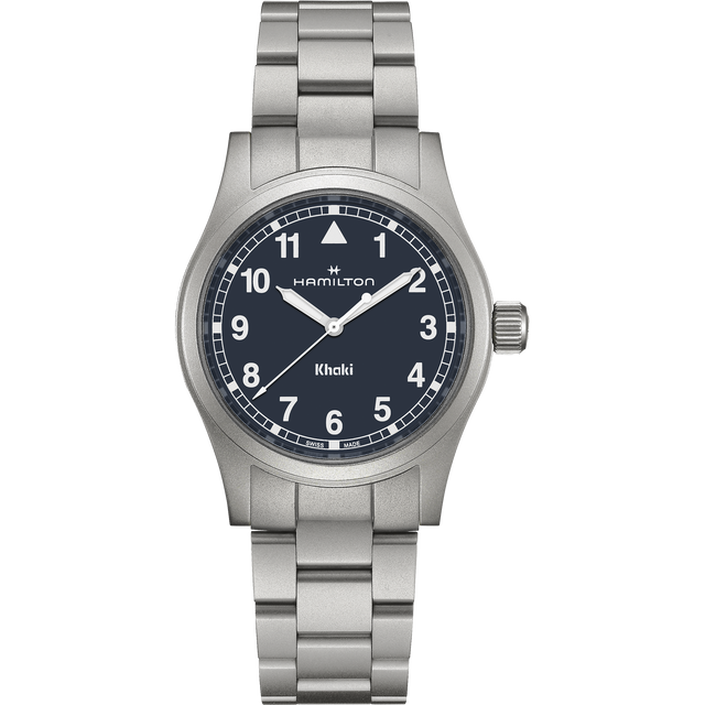 Khaki Field Quarzo Blu Acciaio 38mm-Orologi-HAMILTON-Gioielleria Granarelli