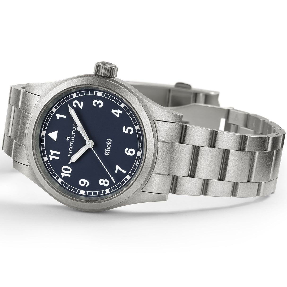 Khaki Field Quarzo Blu Acciaio 38mm-Orologi-HAMILTON-Gioielleria Granarelli