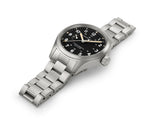 Khaki Field Mechanical Power Reserve Nero 40mm Acciaio