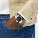 Khaki Field Mechanical Power Reserve Nero 40mm Acciaio