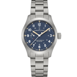 Khaki Field Power Reserve Acciaio Blu 40mm