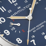 Khaki Field Power Reserve Acciaio Blu 40mm