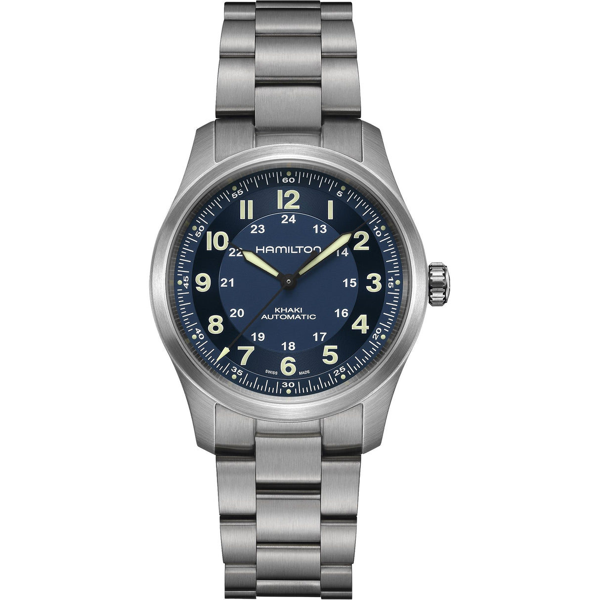 Khaki Field Titanium Automatico Blu-Orologi-HAMILTON-Gioielleria Granarelli