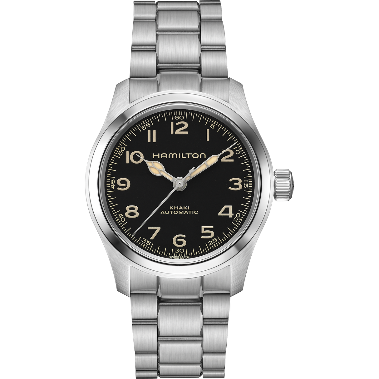 Khaki Field Murph Automatico Nero Acciaio 38mm-Orologi-HAMILTON-Gioielleria Granarelli