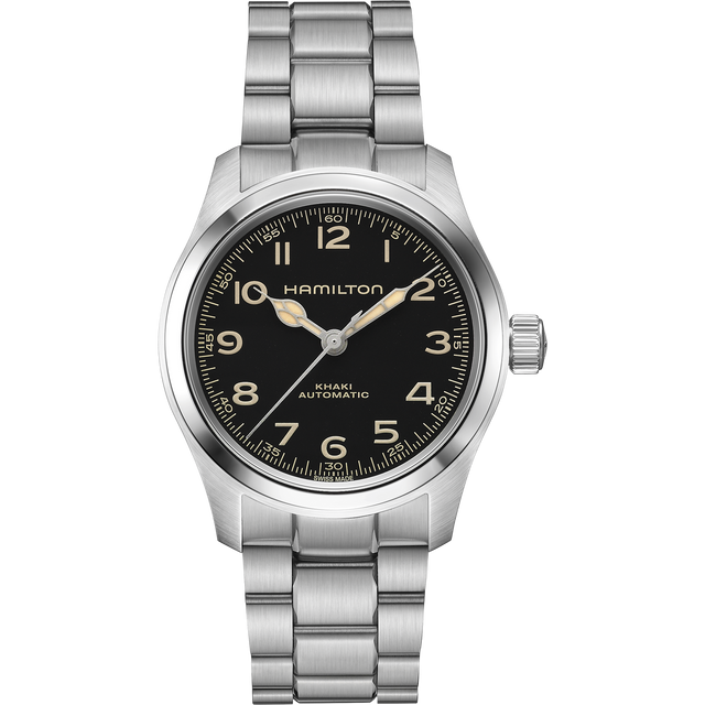 Khaki Field Murph Automatico Nero Acciaio 38mm-Orologi-HAMILTON-Gioielleria Granarelli