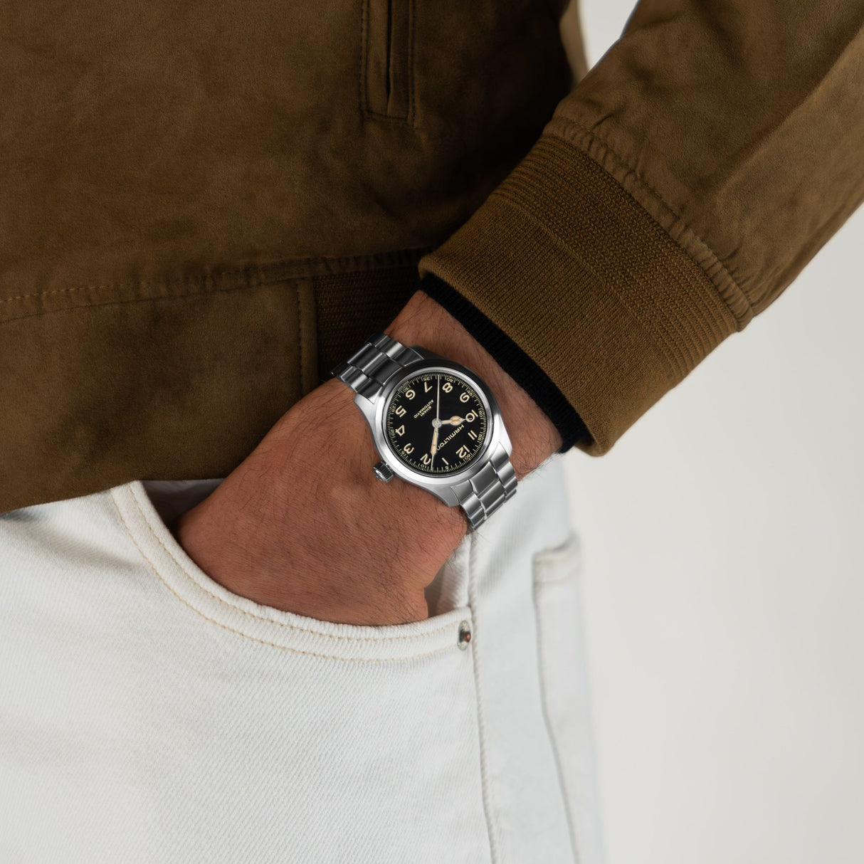 Khaki Field Murph Automatico Nero Acciaio 38mm-Orologi-HAMILTON-Gioielleria Granarelli