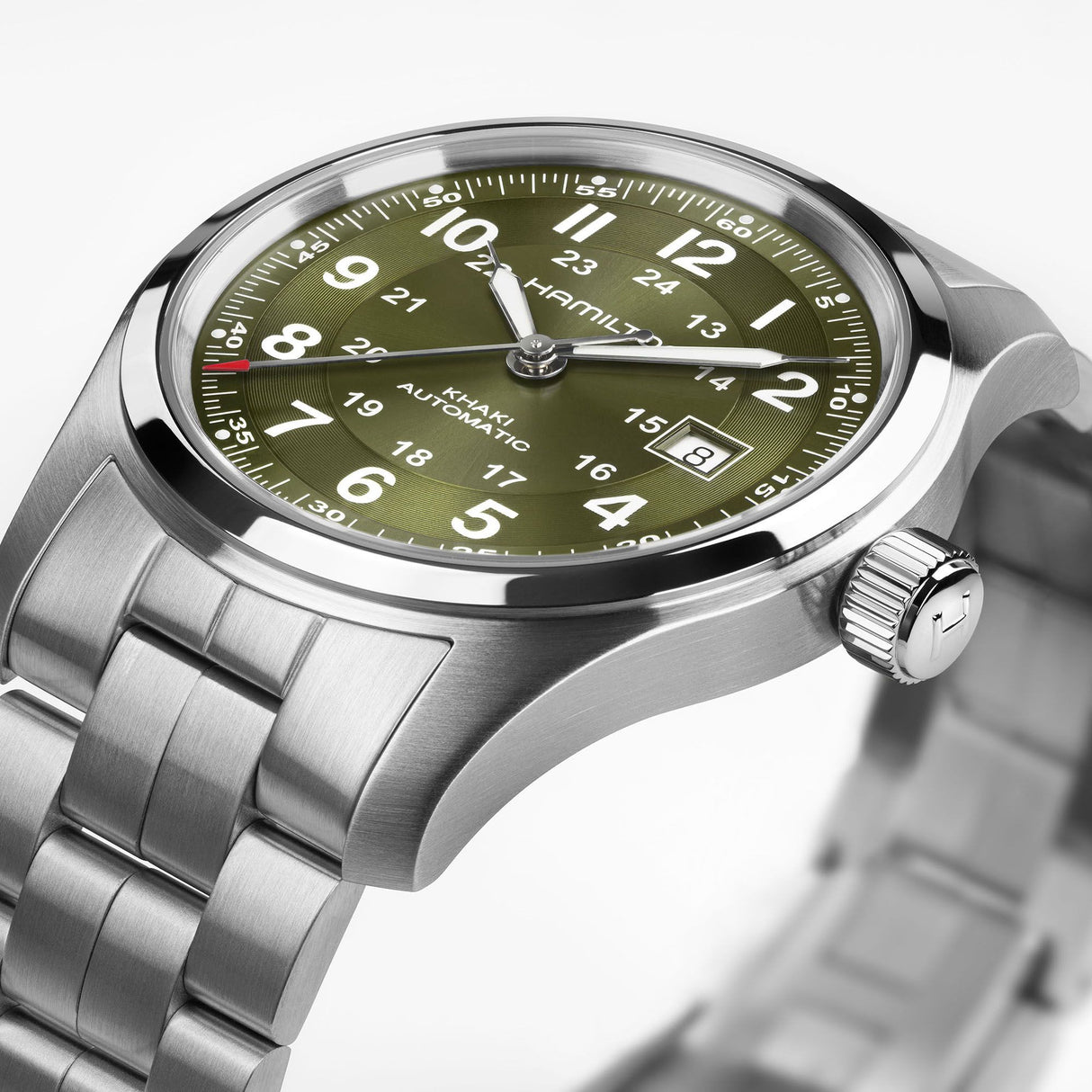 Khaki Field Automatico Verde Acciaio 42 mm