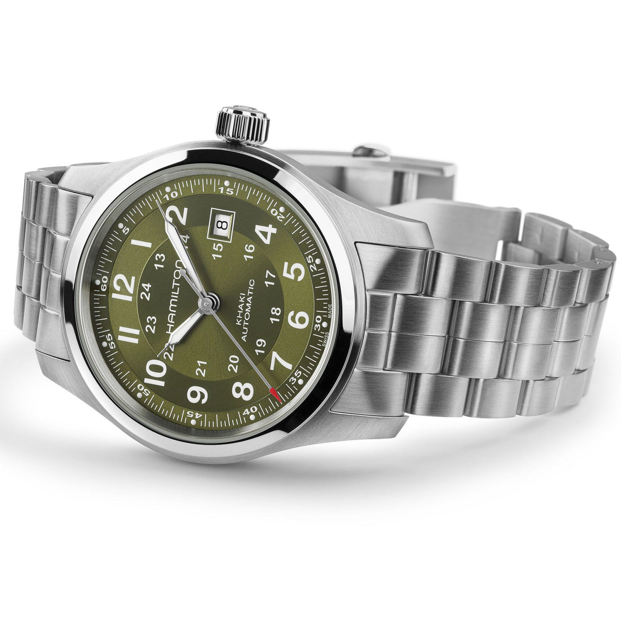 Khaki Field Automatico Verde Acciaio 42 mm
