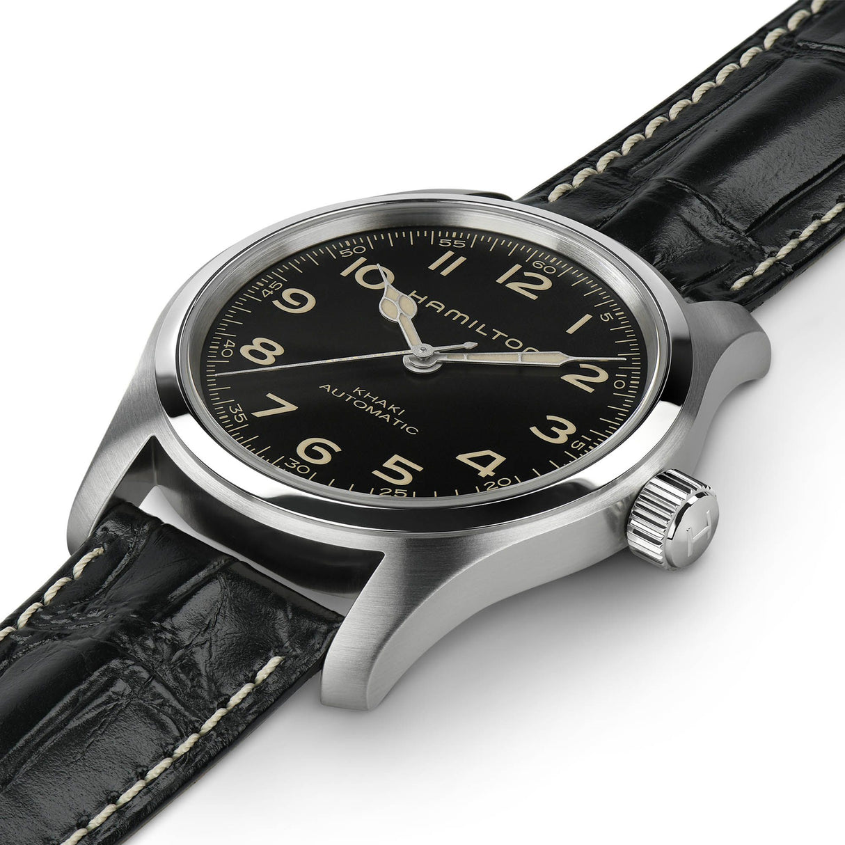 Khaki Field Murph Automatico Nero 42 mm Set doppio cinturino