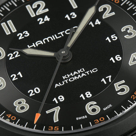 Khaki Field Titanium Automatico Nero-Orologi-HAMILTON-Gioielleria Granarelli