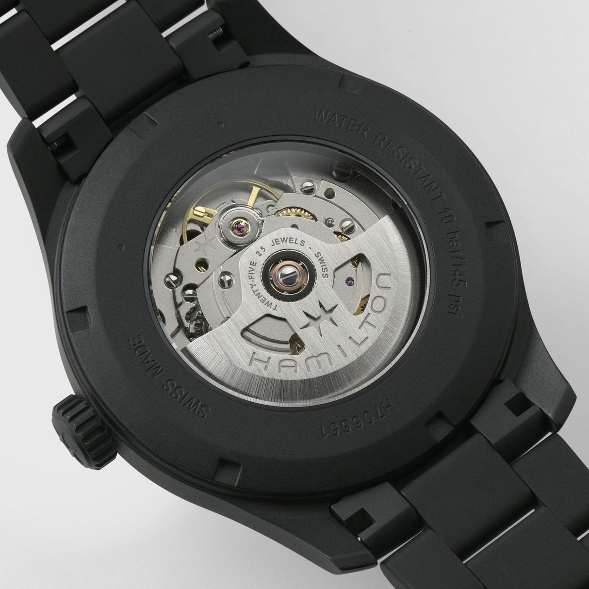 Khaki Field Titanium Automatico Nero-Orologi-HAMILTON-Gioielleria Granarelli