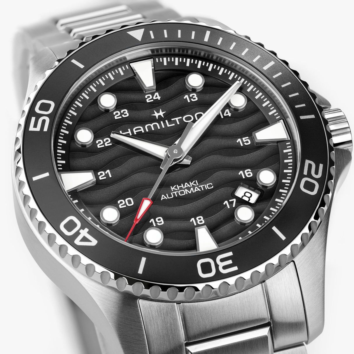 Khaki Navy Scuba Automatic Black Steel 40 mm