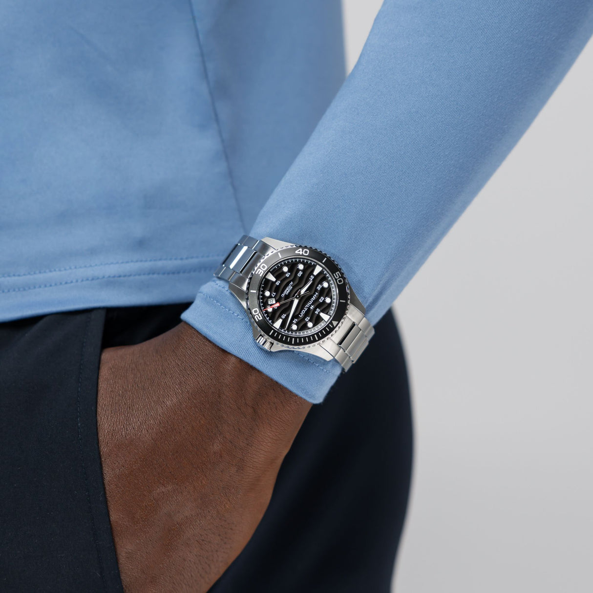 Khaki Navy Scuba Automatic Black Steel 40 mm