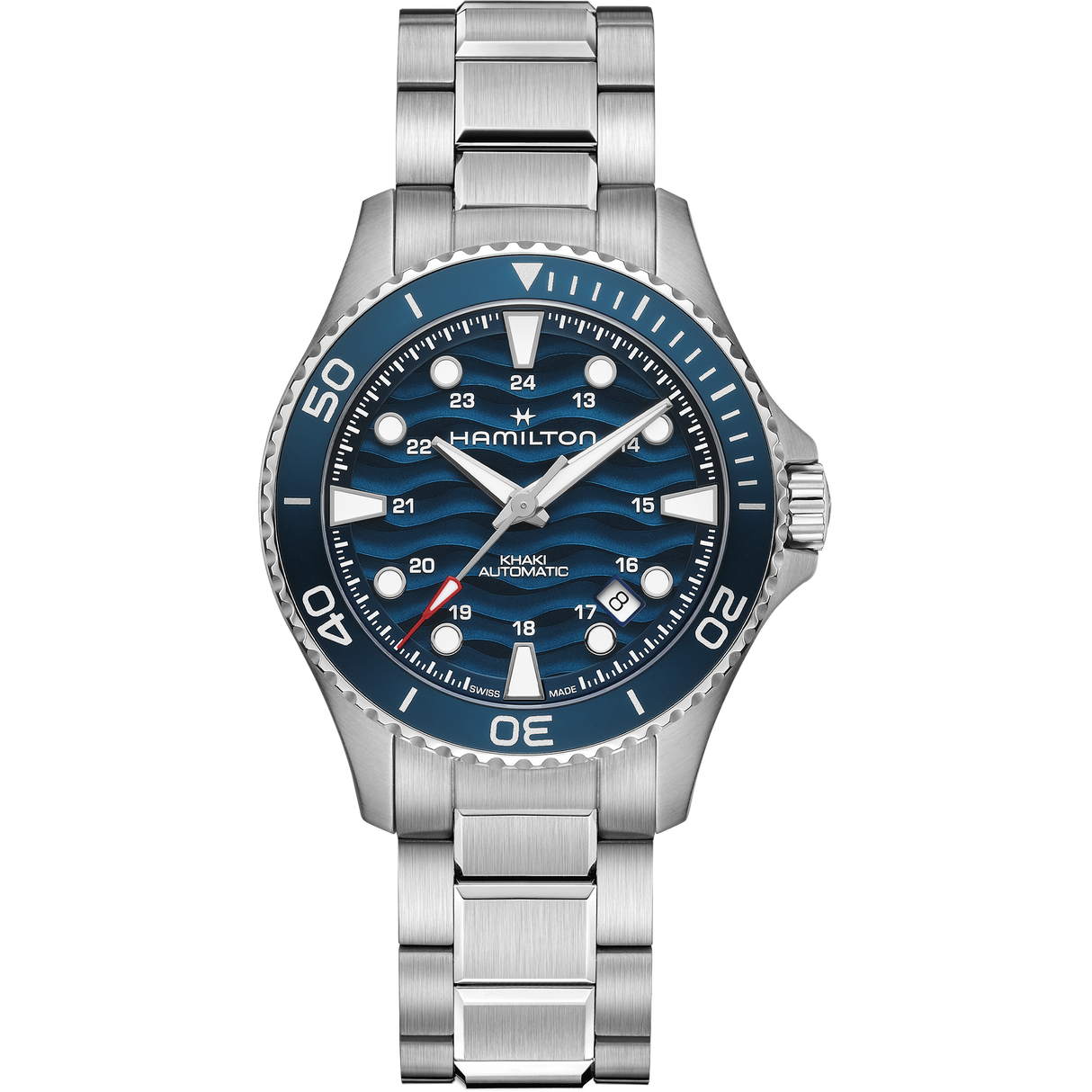 Khaki Navy Scuba Automatik Blauer Stahl 40 mm