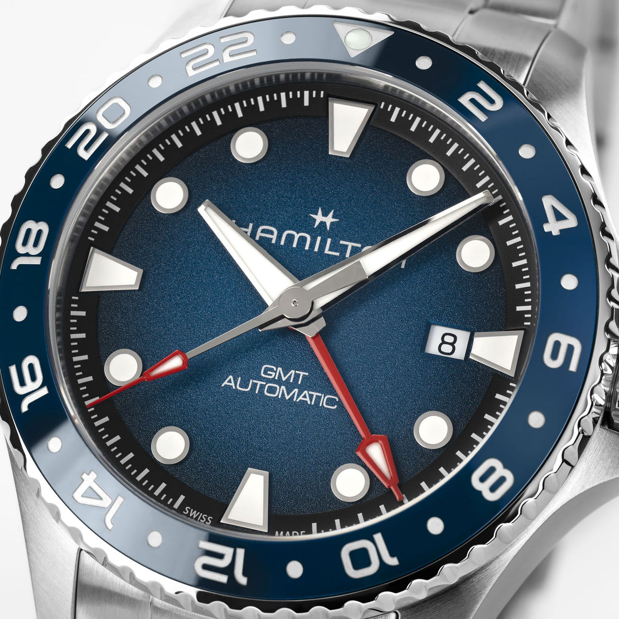 Khaki Navy Scuba Automatico GMT Blu Acciaio 43mm