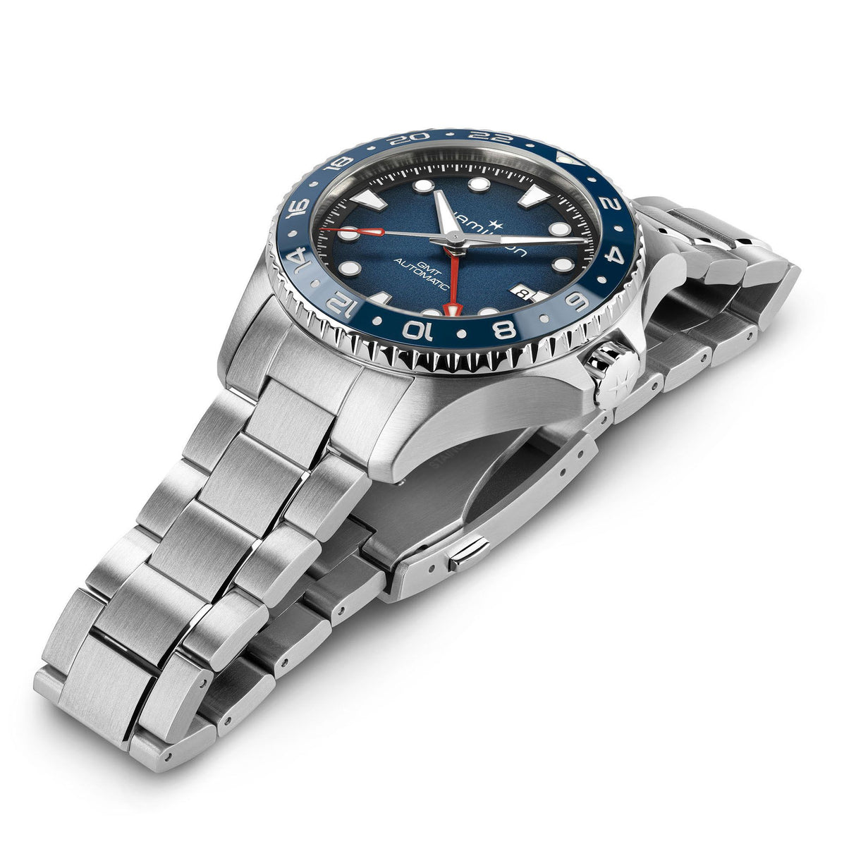 Khaki Navy Scuba Automatico GMT Blu Acciaio 43mm