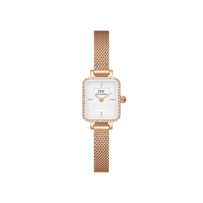 Quadro Mini Lumine Bezel Rose Gold-Orologi-DANIEL WELLINGTON-Gioielleria Granarelli