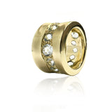 Anello Laga Berilli Azzurri in Oro Giallo 9kt