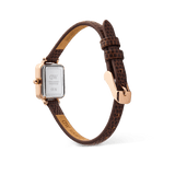 Quadro Mini Brown Lizard Padstow Rose Gold 15mm