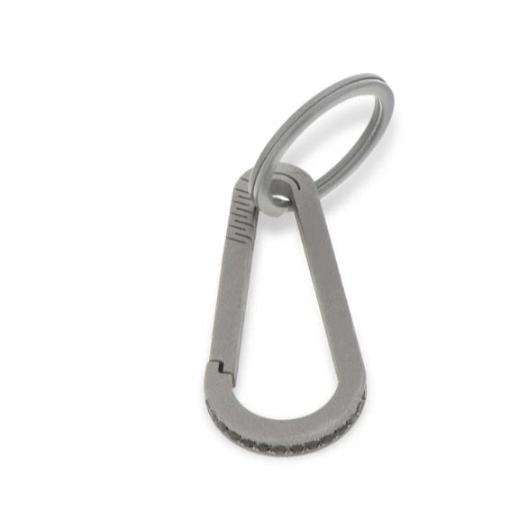 Portachiavi Mochettone in Titanio Diamanti Black 3 Punti-Accessori-MANO-Gioielleria Granarelli