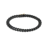 Bracciale Groumette Titanio Nero Oro Rosa e Diamanti Neri