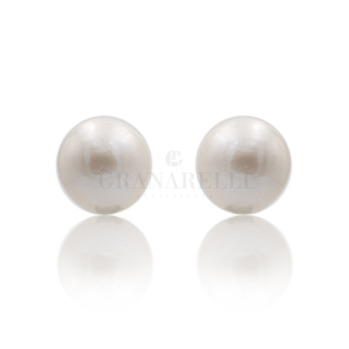 Pearl earring in yellow gold Ø 9.5-10 mm
