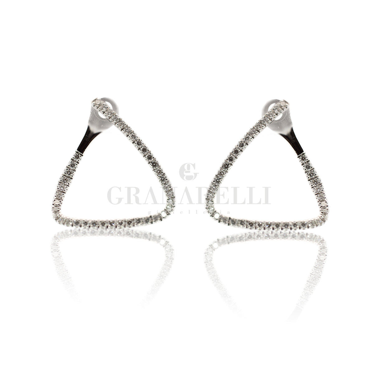 Orecchini Minimal In Oro bianco