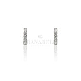 Orecchini cerchi i diamanti 0.15kt in oro bianco