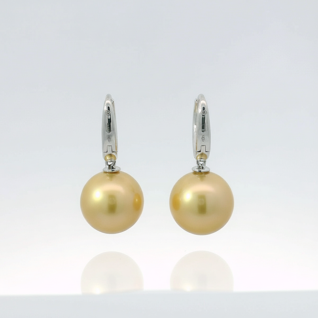 Orecchini Perla Australiana Gold - sfondo pulito