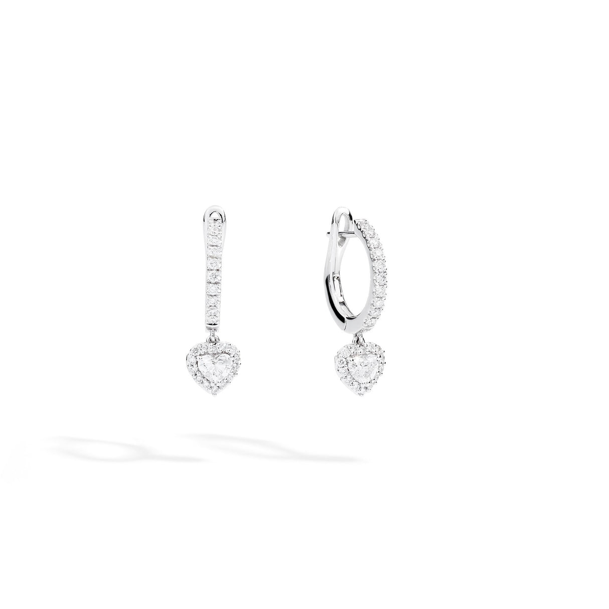 Halo Heart pendent earrings