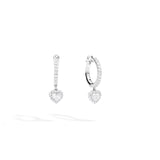 Halo Heart pendent earrings
