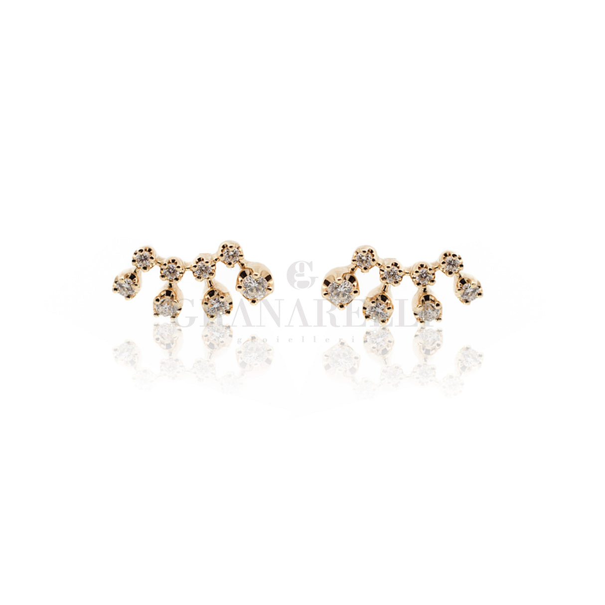 Orecchino chic in Oro bianco e Diamanti