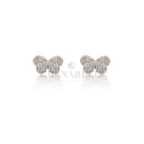 Butterfly earrings and white gold diamonds