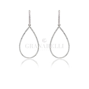Orecchini Pendenti a goccia, oro bianco e diamanti-Orecchini-CRIVELLI-Gioielleria Granarelli