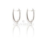 Orecchini Cerchi Ovali in Oro Bianco