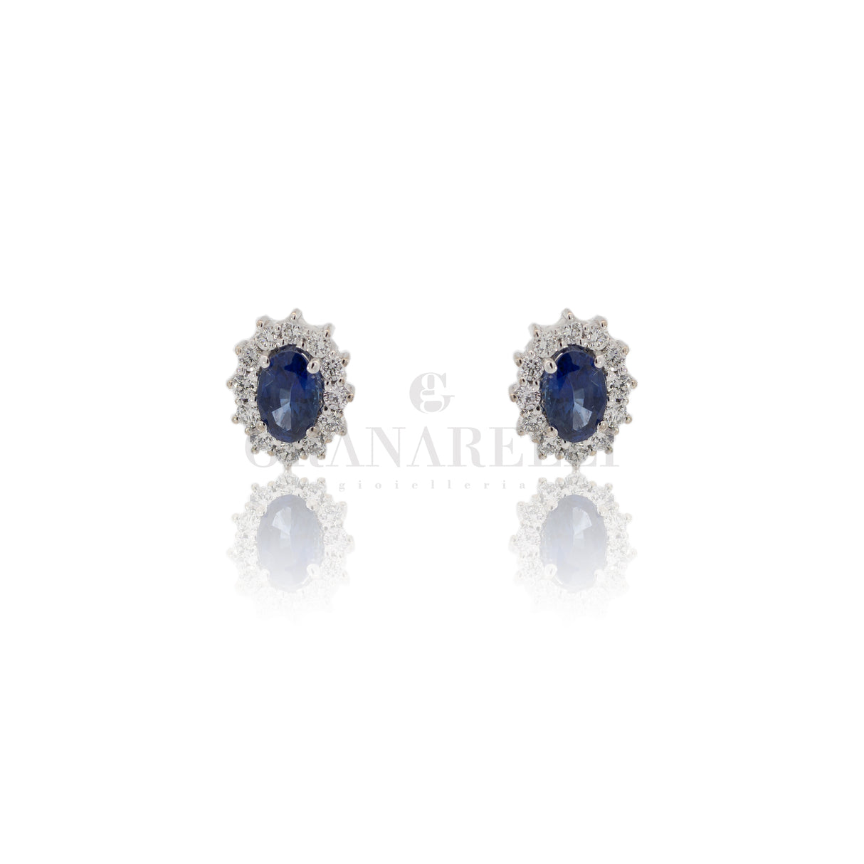 Orecchini Zaffiro 1.03kt e Diamanti