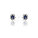 Orecchini Zaffiro 1.03kt e Diamanti