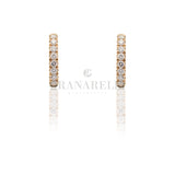 Orecchini Cerchio Ovale Diamanti in Oro Rosa